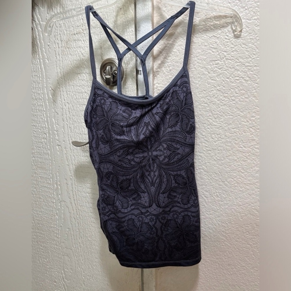 Athleta Women’s S Sports Bra Tank Smokey Purple Patterned Camisole